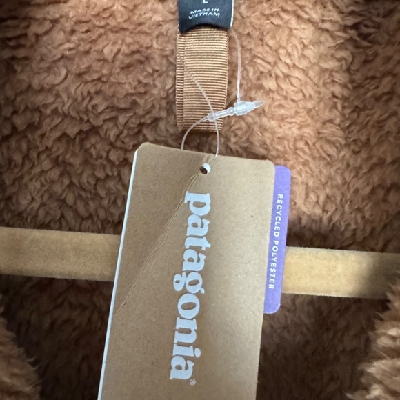 Patagonia Nest Brown Los Gatos 1/4 Quarter Zip Fuzzy Jacket L NEW - Picture 4 of 6
